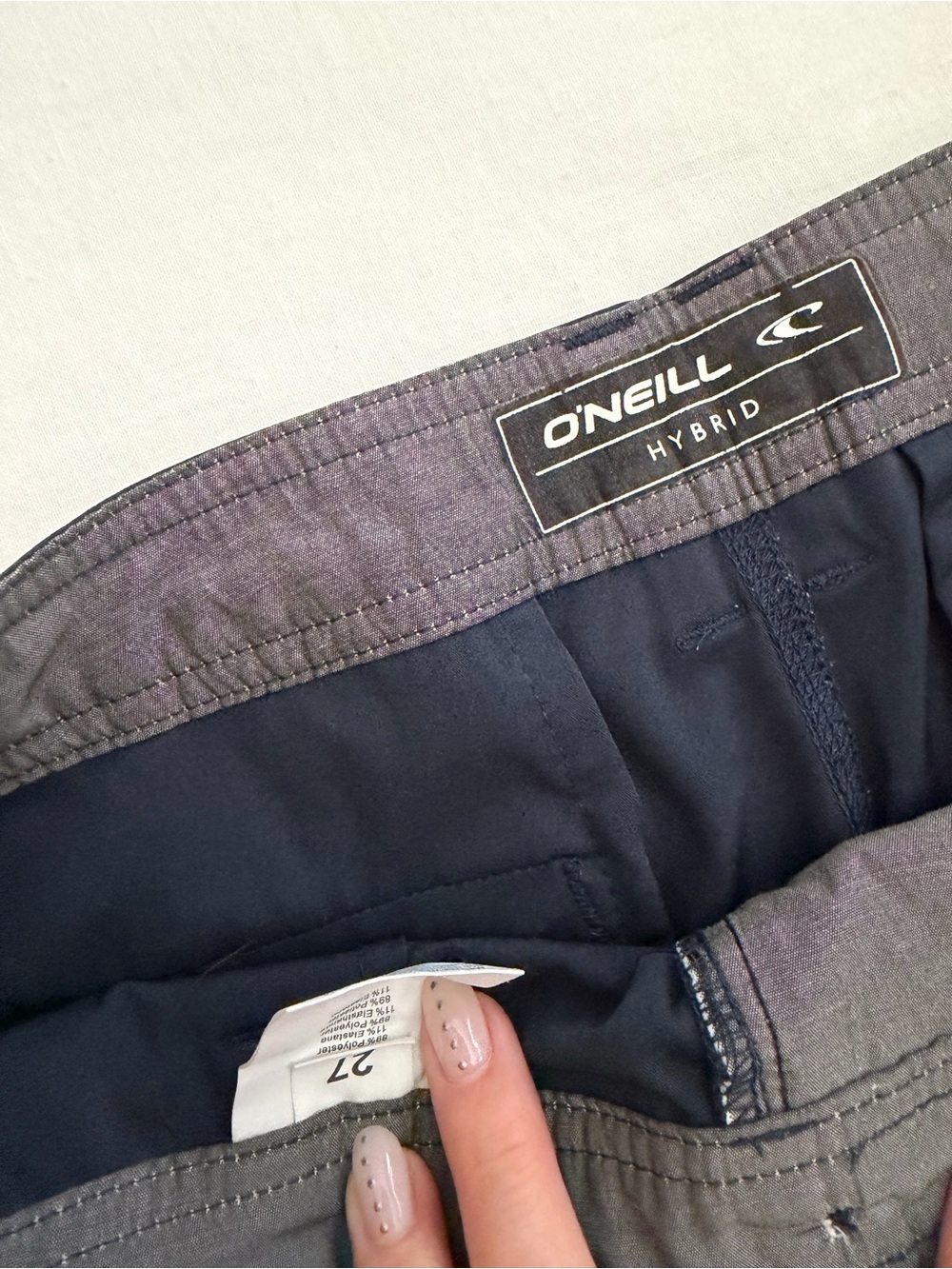 O'Neill Big Boys Dark Navy Flat Front Shorts - Picture 2 of 3